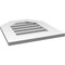 Ekena Millwork Octagonal Top Surface Mount PVC Gable Vent: Functional, w/ 3-1/2"W x 1"P Standard Frame, 18"W x 20"H GVPOT18X2001SF - alternate 2